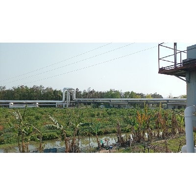 Steam pipeline in industrial zone (3)
