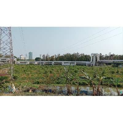 Steam pipeline in industrial zone (4)